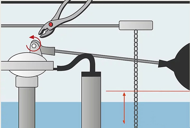 Sửa lại phao bồn cầu